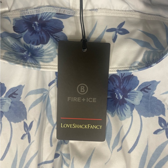 NWT LoveShackFancy Bogner Fire+Ice Blue Floral Base Layer Ski Leggings (AA) - Picture 13 of 16